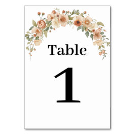 Romantic Floral Arch Table Number  Bordsnummer