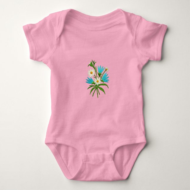 Romantic Floral Bouquet – Botanical Fantasy Baby B T Shirt (Framsida)