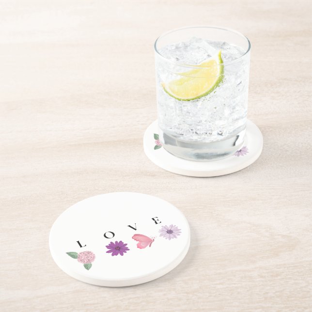 Romantic Floral Love Gift  Underlägg (Sidan)