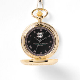 Romantic Floral Monogram Wedding  Armbandsur