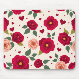 Romantic Floral Pattern Mouse Pad Musmatta