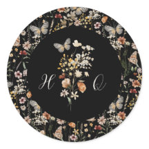 Romantic Floral Wedding Invitation Envelope Seal