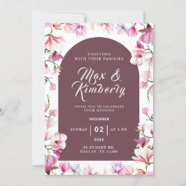 Romantic Floral Wedding Invitation Inbjudningar