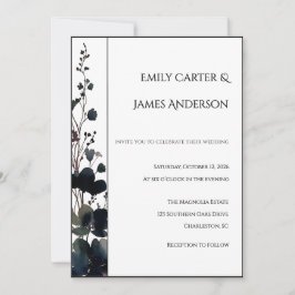 Romantic Floral Wedding Soft Elegant Inbjudningar