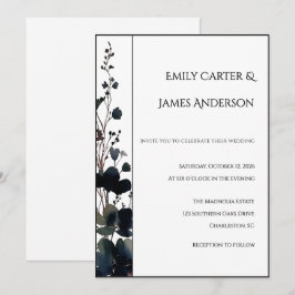 Romantic Floral Wedding Soft Elegant Inbjudningar
