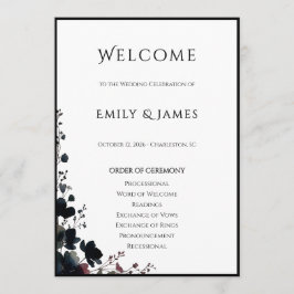 Romantic Floral Wedding Soft Elegant Program
