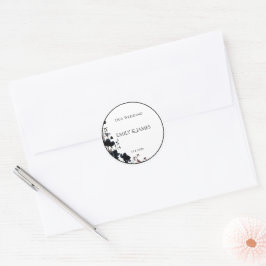 Romantic Floral Wedding Soft Elegant Runt Klistermärke