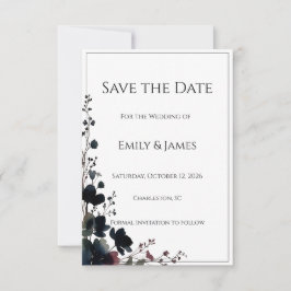 Romantic Floral Wedding Soft Elegant Spara Datumet