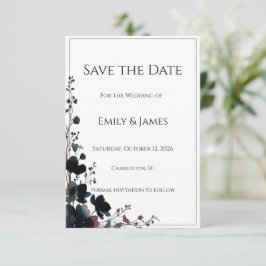 Romantic Floral Wedding Soft Elegant Spara Datumet
