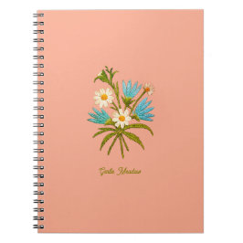 Romantic Flower – Botanical Fantasy Bouquet Pillow Anteckningsbok