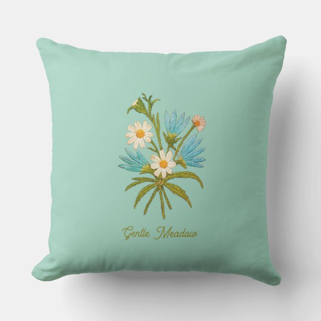 Romantic Flower – Botanical Fantasy Bouquet Pillow Kudde (Framsida)