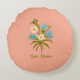 Romantic Flower – Botanical Fantasy Bouquet Pillow Rund Kudde