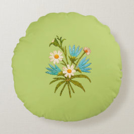 Romantic Flower – Botanical Fantasy Bouquet Pillow Rund Kudde