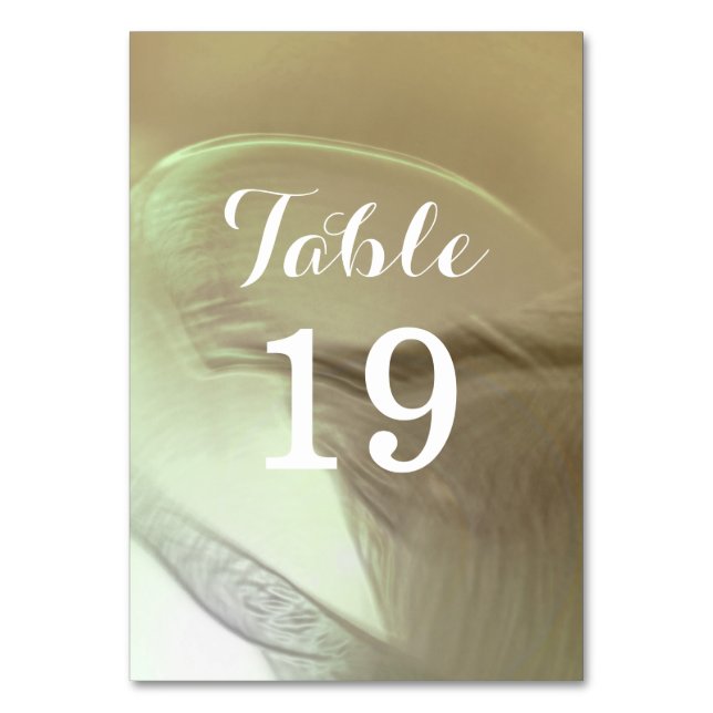 Romantic Flower Detail Bröllop Bordsnummer (Framsidan)