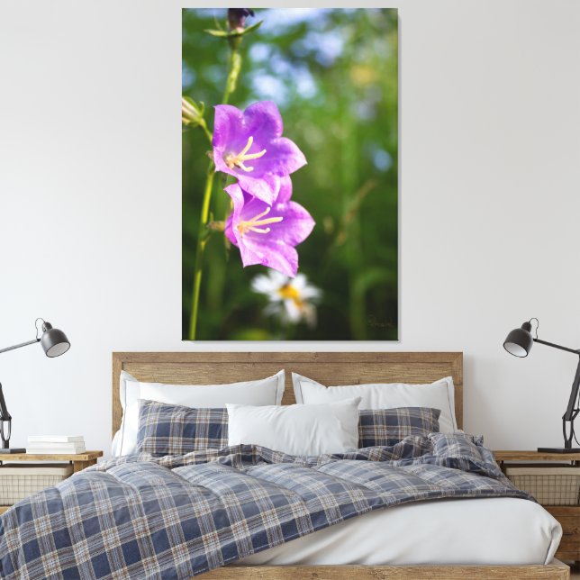 Romantic Flowers – Botanical Fantasy Boho Canvastryck (Insitu (sovrum))