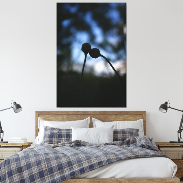 Romantic Flowers – Botanical Fantasy Boho Canvastryck (Insitu (sovrum))