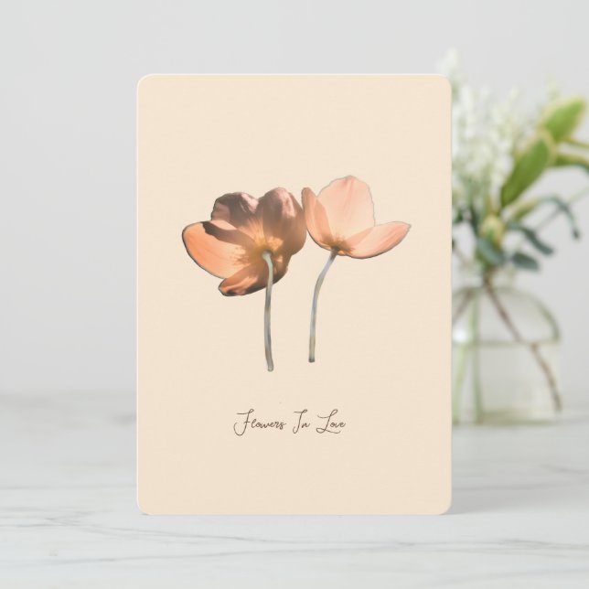 Romantic Flowers in Love – Botanical Fantasy Boho Julkort (Stående Fram)