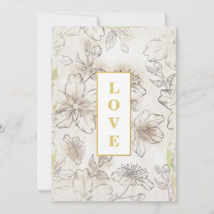 *~ Romantic Flowers KÄRLEK AR26 QR OSA Bröllop Inbjudningar