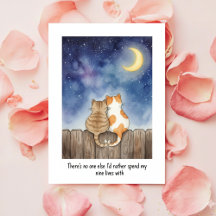 Romantic Funny Cat Valentine Card for My Love