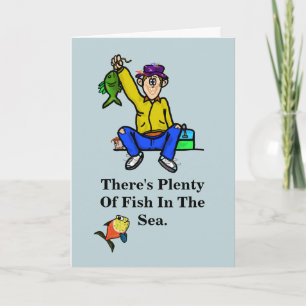 Romantic & Funny Fishing-årskort Kort