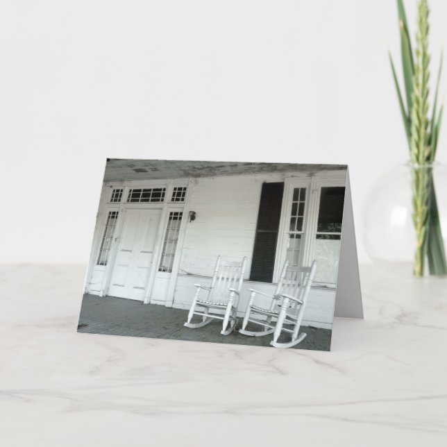 ROMANTIC FUNNY ROCKING CHAIRS GREETING Card Kort (Framsida)