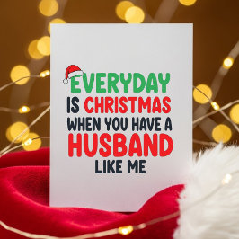 Romantic Funny Wife Christmas Greeting Julkort