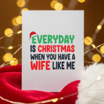 Romantic Funny Xmas Card for Husband