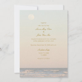 Romantic Galveston Beach Texas Seaside Bröllop Inbjudningar