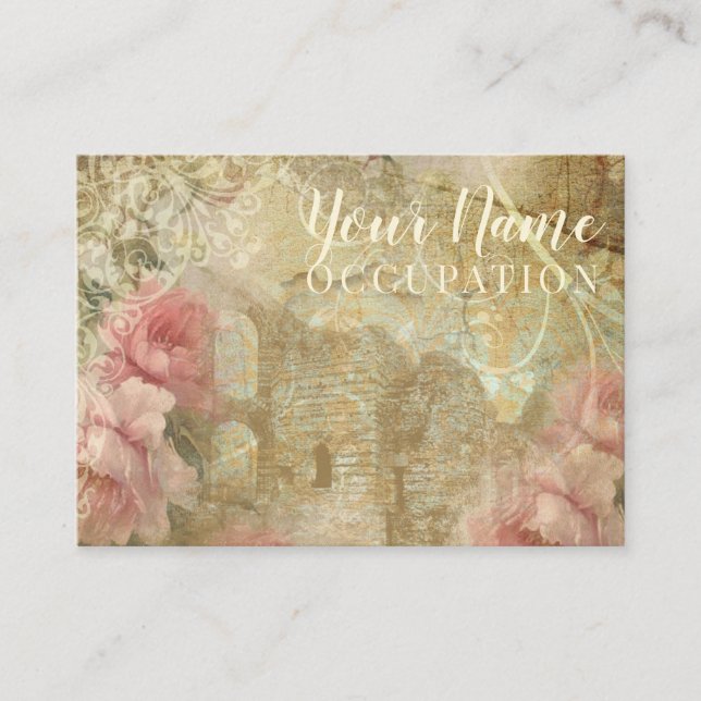 Romantic Garden - Affärskortet Visitkort (Framsida)