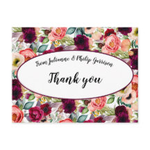 Romantic Garden Blommigt Bröllop Tack