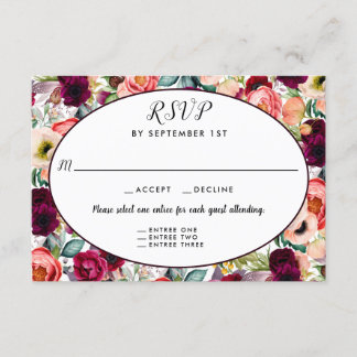 Romantic Garden Blommigt Reception 3 Entree OSA Kort