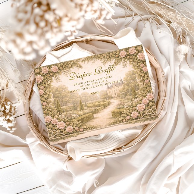 Romantic Garden Estate Diapper Raffle  Tilläggskort (Skapare uppladdad)