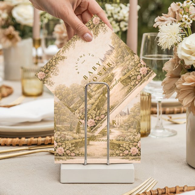 Romantic Garden Estate Path Baby Shower Pappersservett (Skapare uppladdad)