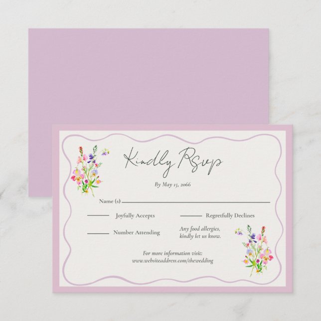 Romantic Garden Floral Wedding  OSA Kort (Fram/baksida)