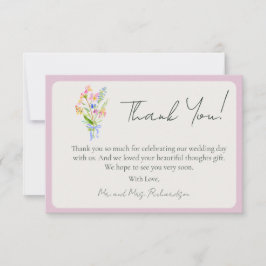 Romantic Garden Floral Wedding Tack Kort