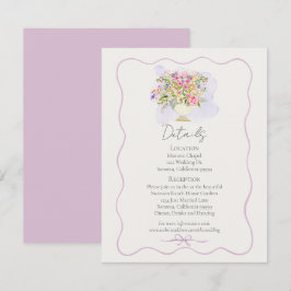 Romantic Garden Floral Wedding Tilläggskort