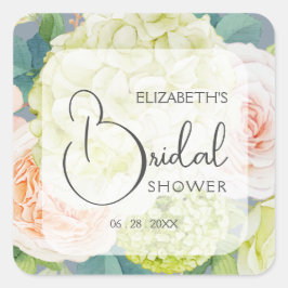 Romantic Garden Flowers Möhippa Fyrkantigt Klistermärke