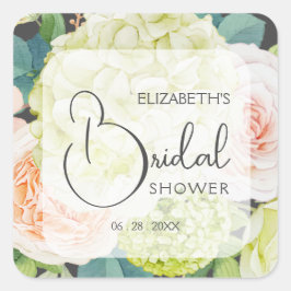 Romantic Garden Flowers Möhippa Fyrkantigt Klistermärke