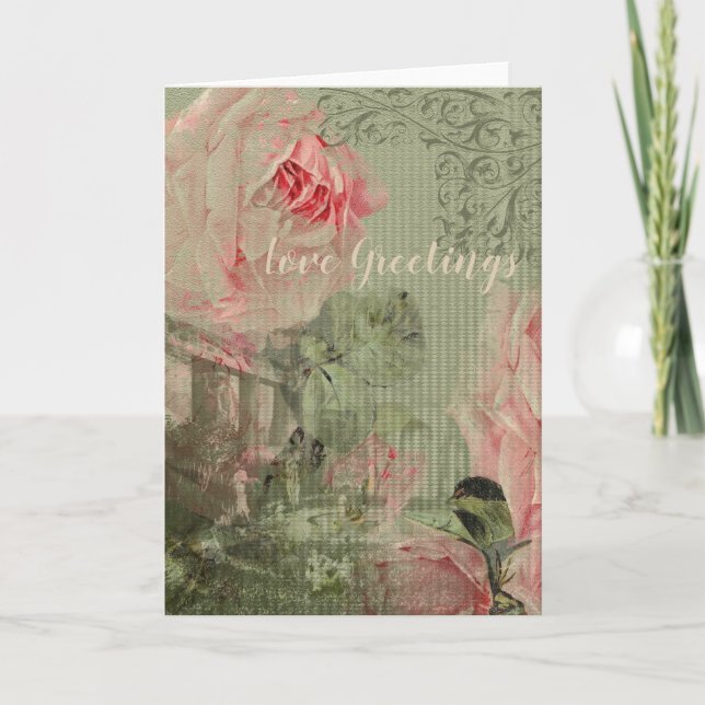 Romantic Garden - gratulationskort Helgkort (Framsida)