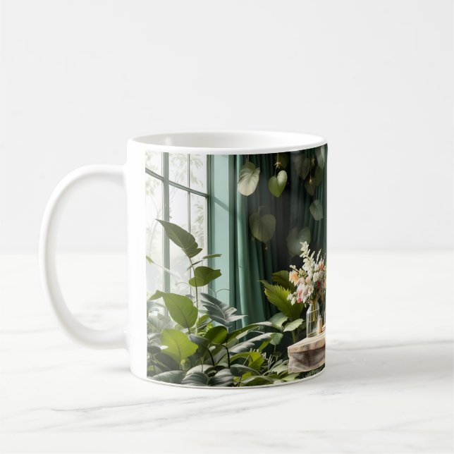 Romantic Garden Landscape Kaffemugg (Vänster)