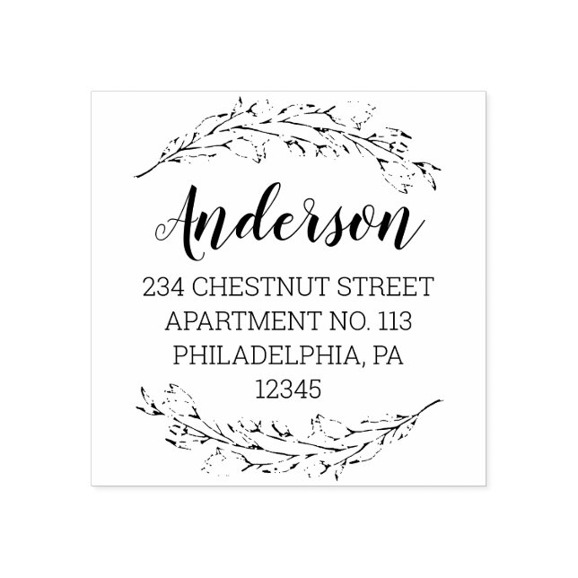 Romantic Garden Returadress Stämpel (Tryck)