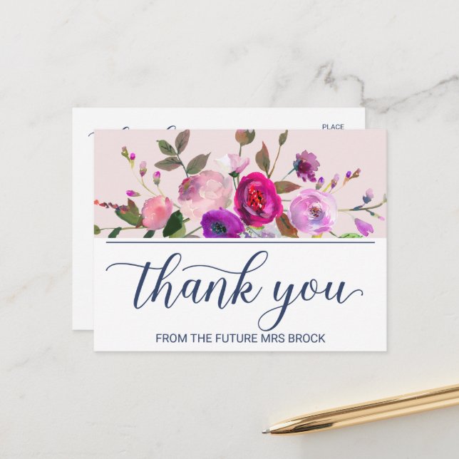 Romantic Garden Tack Vykort (Fram/Back In Situ)