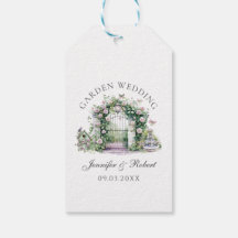 Romantic Garden Wedding Blommigt Arch Fontän