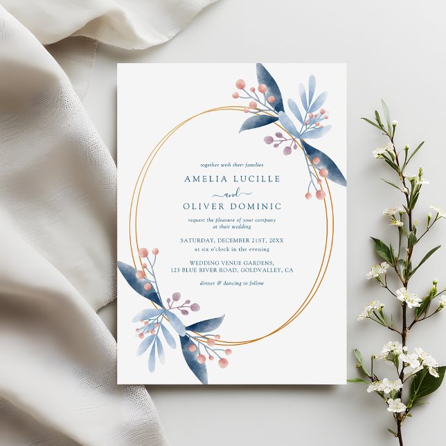 Romantic Garden Wedding Invite Watercolor Greenery Inbjudningar (Skapare uppladdad)