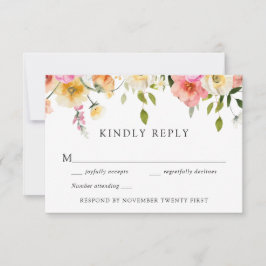 Romantic Garden Wedding RSVP Response Inbjudningar