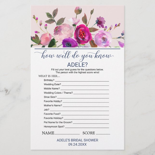 Romantic Garden What's in your Purse Game (Framsida)