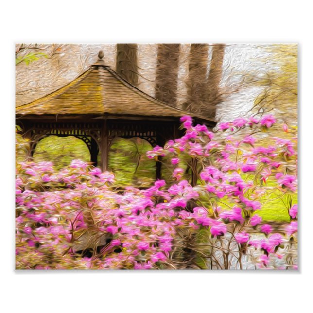 Romantic Gazebo Fototryck (Framsidan)