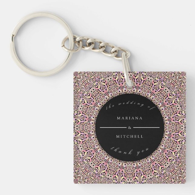 Romantic Geometric Mandala soft Rosa Black (Framsidan)