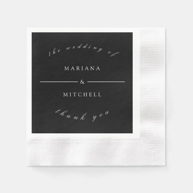 Romantic Geometric Mandala soft Rosa Black Napkin Pappersservett (Framsidan)