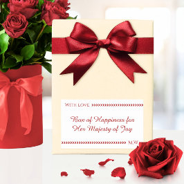 Romantic Gift Wrap for Anniversary Rektangulärt Klistermärke